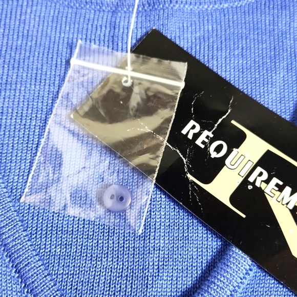 Requirements Blue Embroidered Blouse Top long sleeve Size-Med New with T… - Picture 10 of 11